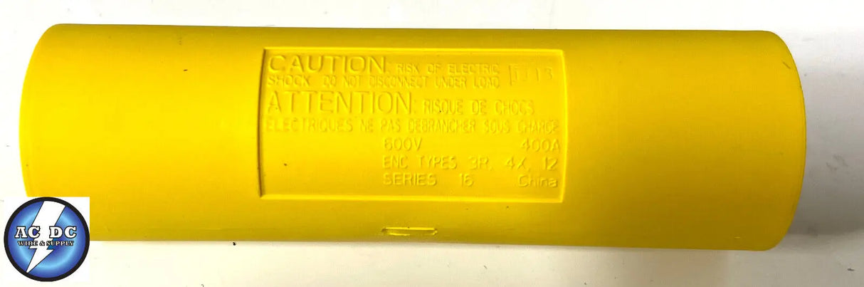 HUBBELL HBLDMY Double Connector, YELLOW, Male-Male ADAPTER 300/400amp 600V New Hubbell
