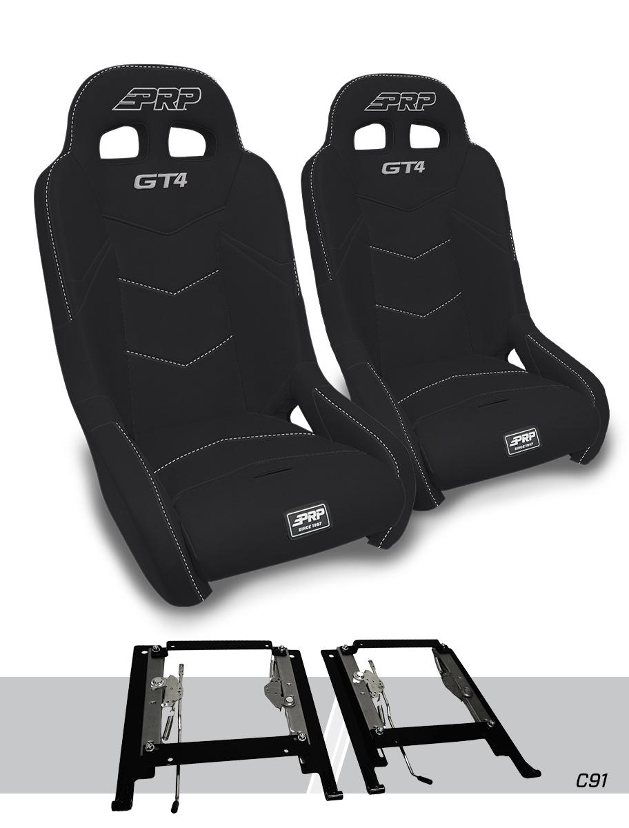 PRP GT4 Suspension Seats & Slider Kit for Can-Am Maverick R, R MAX (Front)