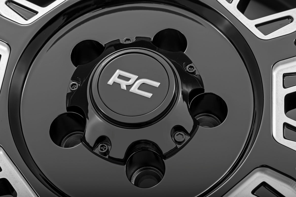 86 Series Wheel One-Piece Gloss Black 20x10 8x6.5 -19mm Rough Country