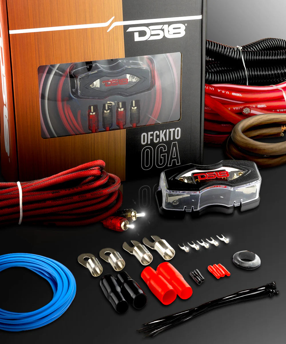 DS18 0-GA OFC 100% Copper Amplifier Installation Kit