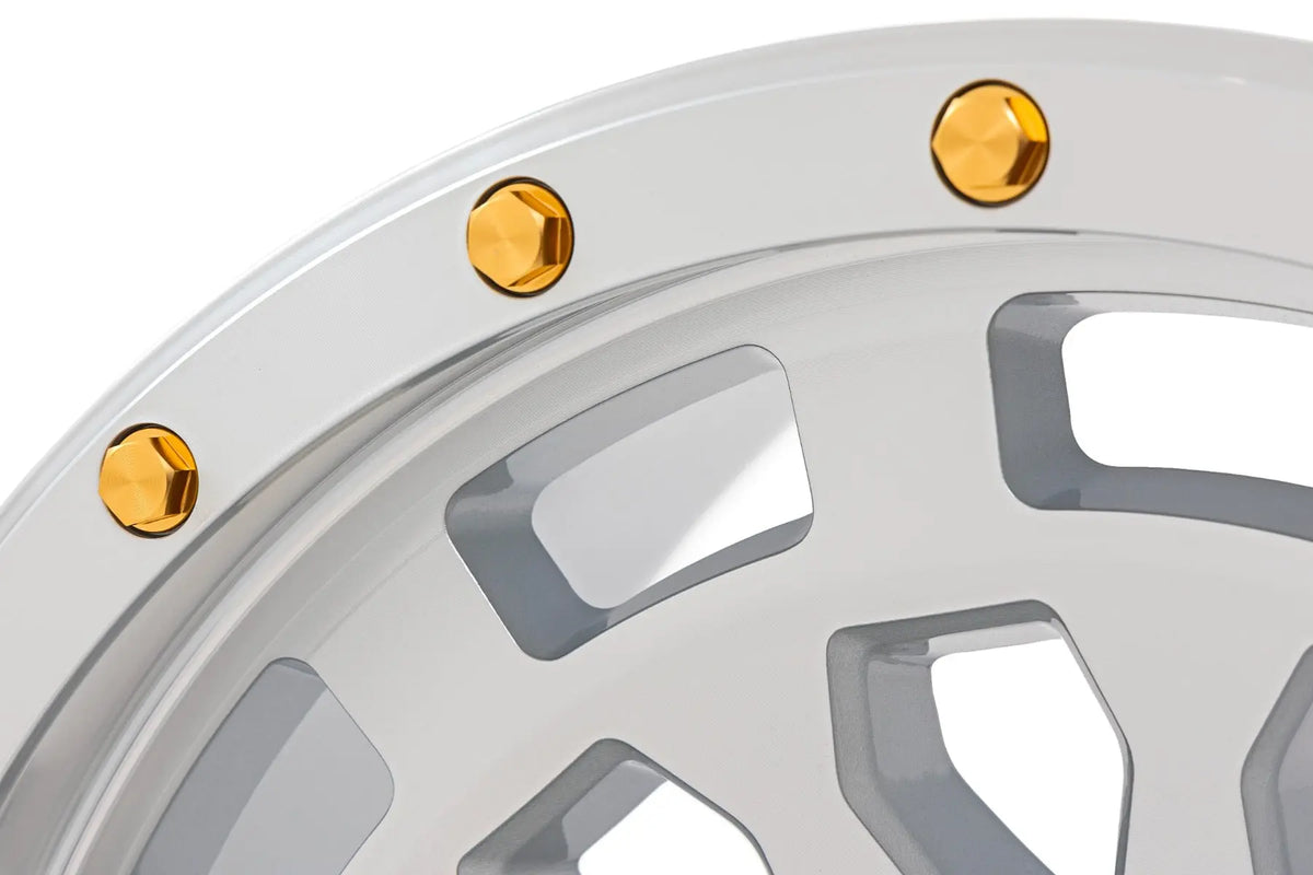 87 Series Wheel Simulated Beadlock Full Machine 17x8.5 6x5.5 +0mm Rough Country