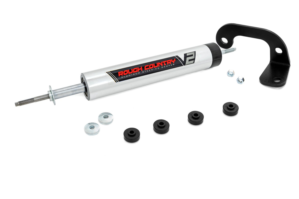 V2 Steering Stabilizer 8-lug Only 6 Inch Lift Chevy C2500/K2500 C3500/K3500 Truck (88-00) Rough Country