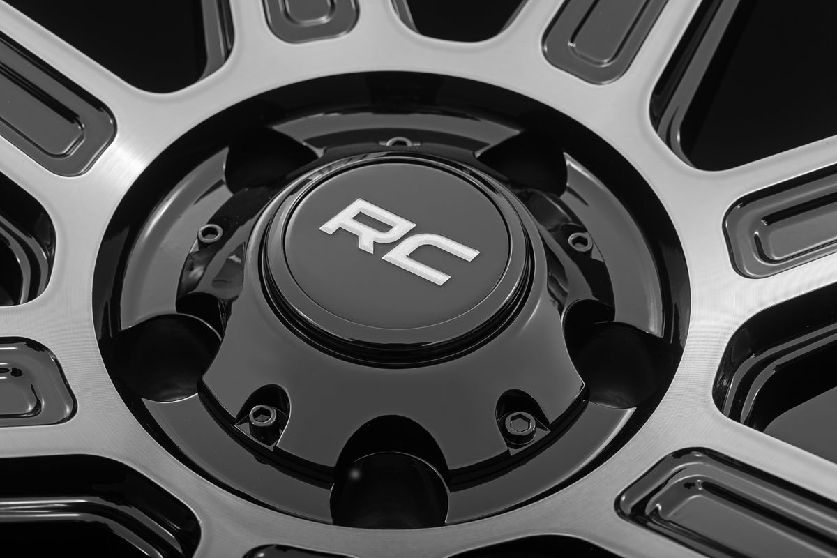 89 Series Wheel One-Piece Black Machined Gun Metal 17x9 6x5.5 -12mm Rough Country