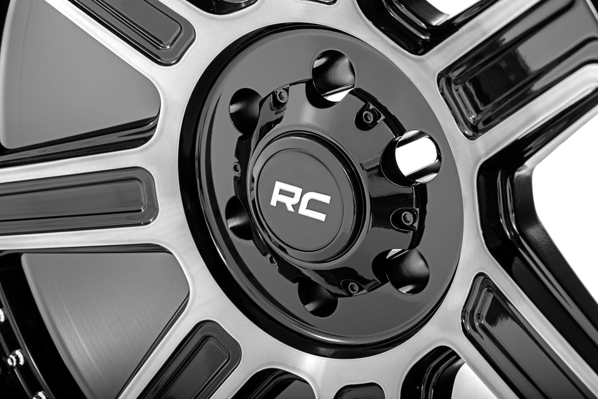 89 Series Wheel One-Piece Black Machined Gunmetal 20x9 6x5.5 +18mm Rough Country