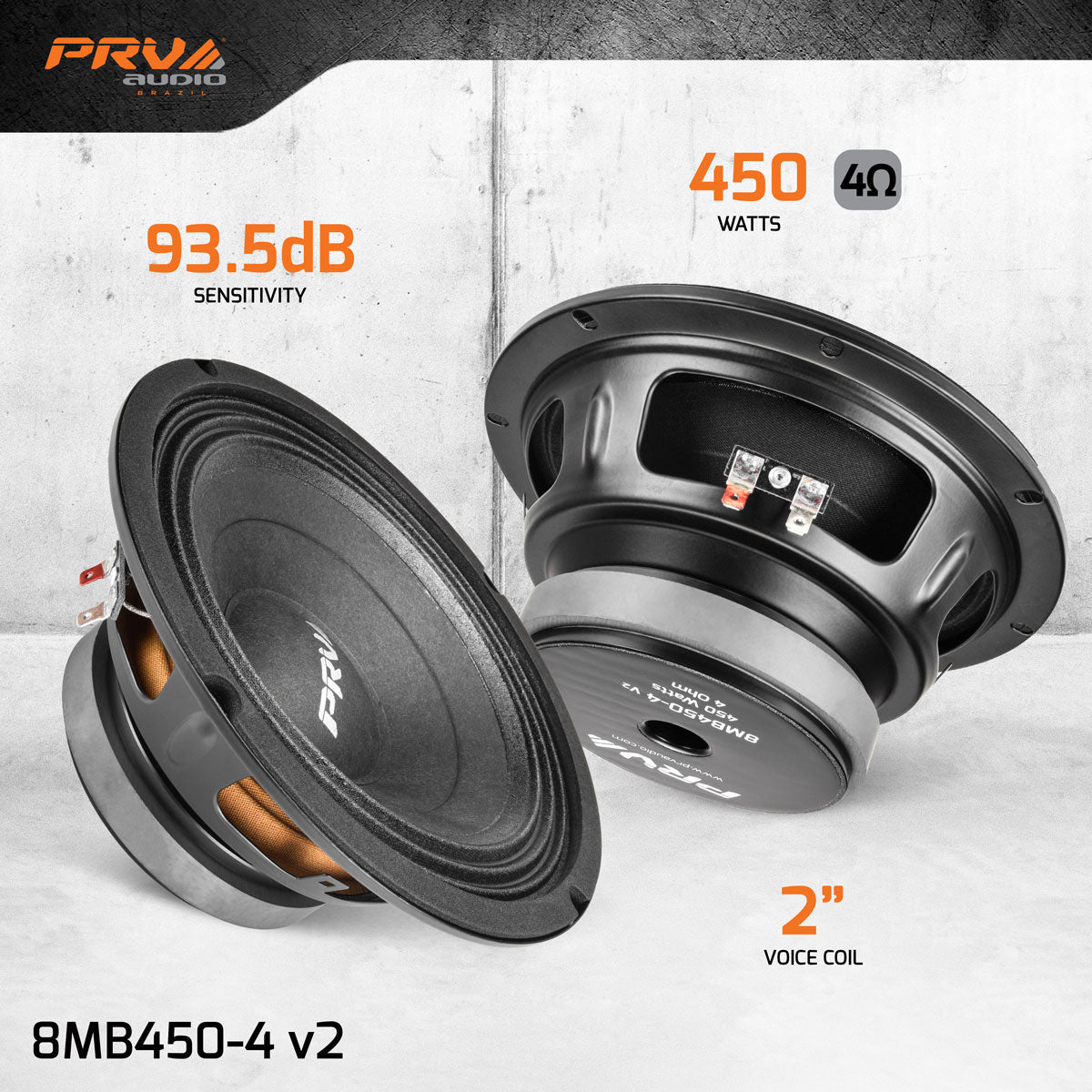 PRV 8MB450-4 v2 Midbass PRV Audio