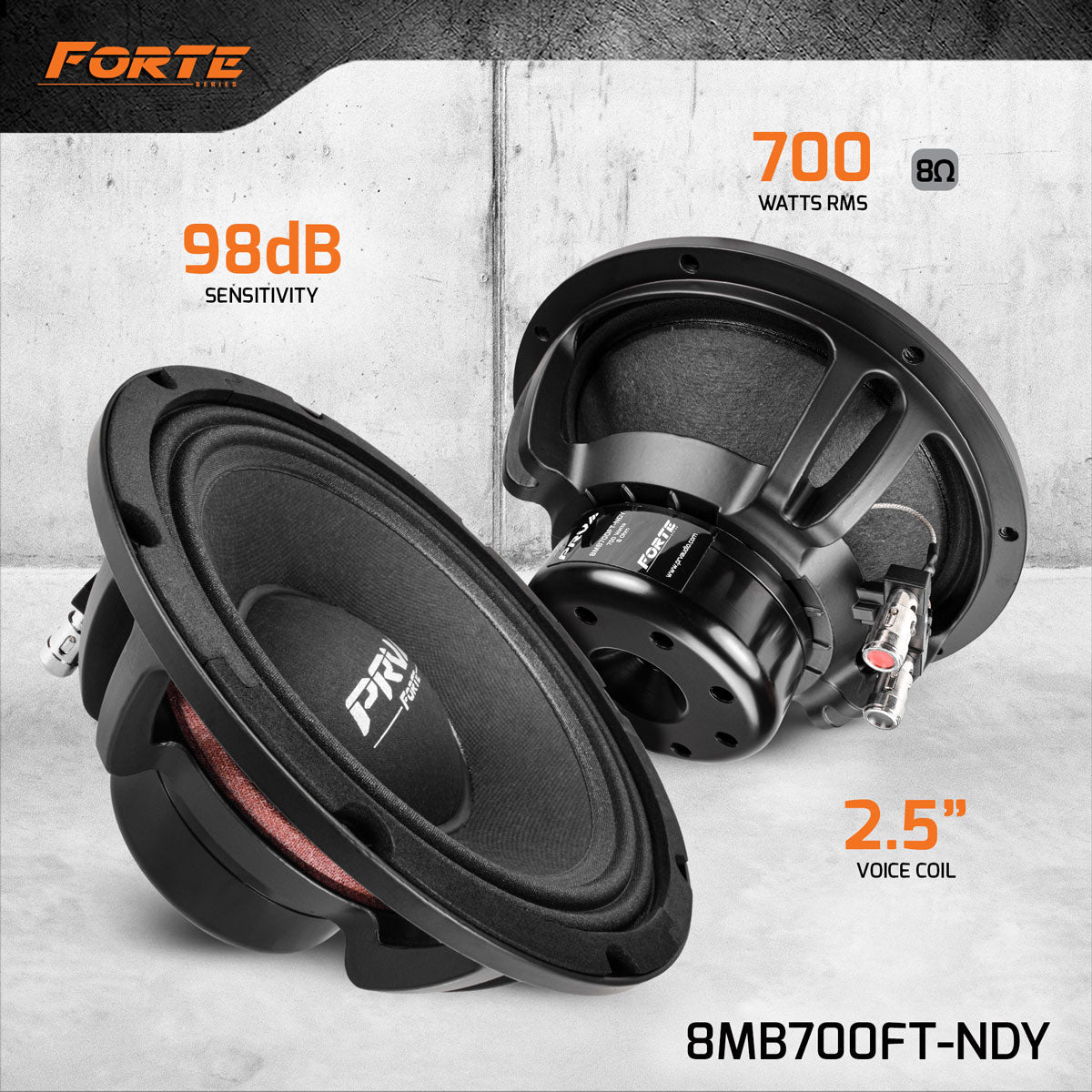 PRV 8MB700FT-NDY Midbass PRV Audio