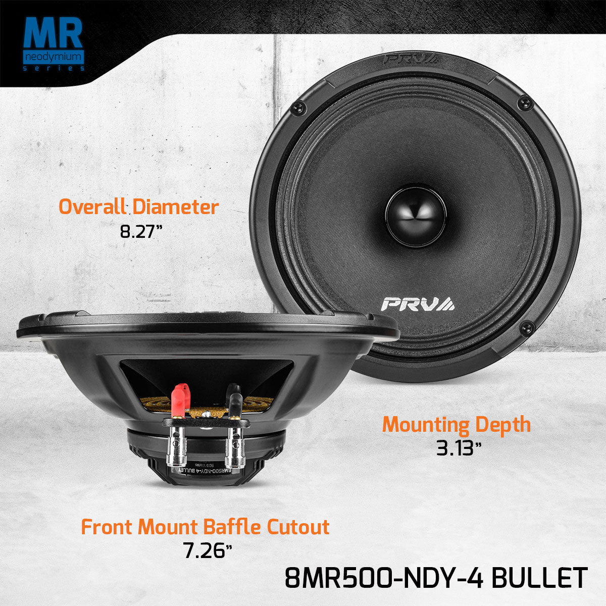 PRV 8MR500-NDY-4 BULLET Midrange PRV Audio