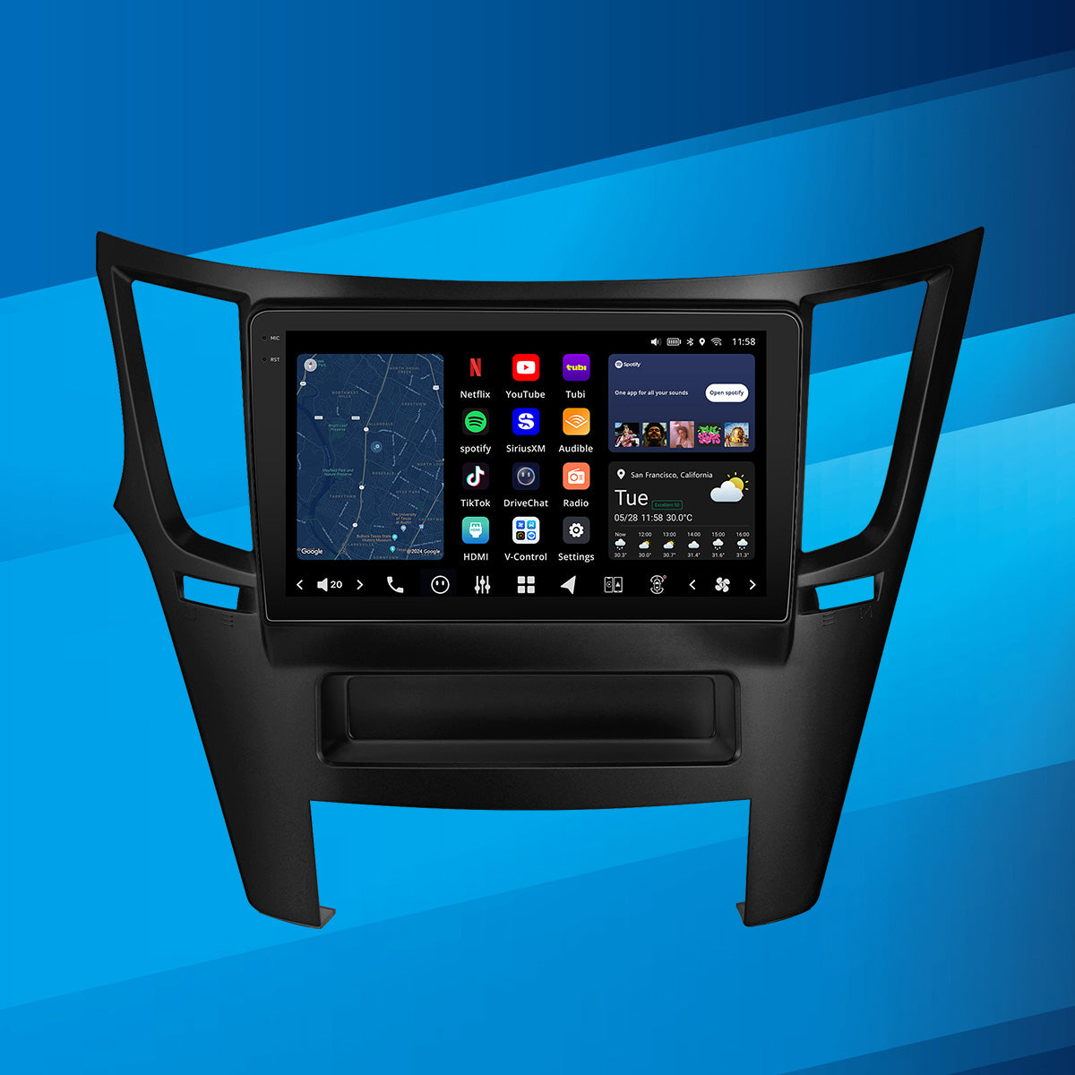 VISION 9” Custom-Fit Car Stereo for Subaru Outback 2010-2014