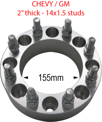 2" thick - 8 x 210mm to 8 x 210mm - 2" (Chevy/GMC)