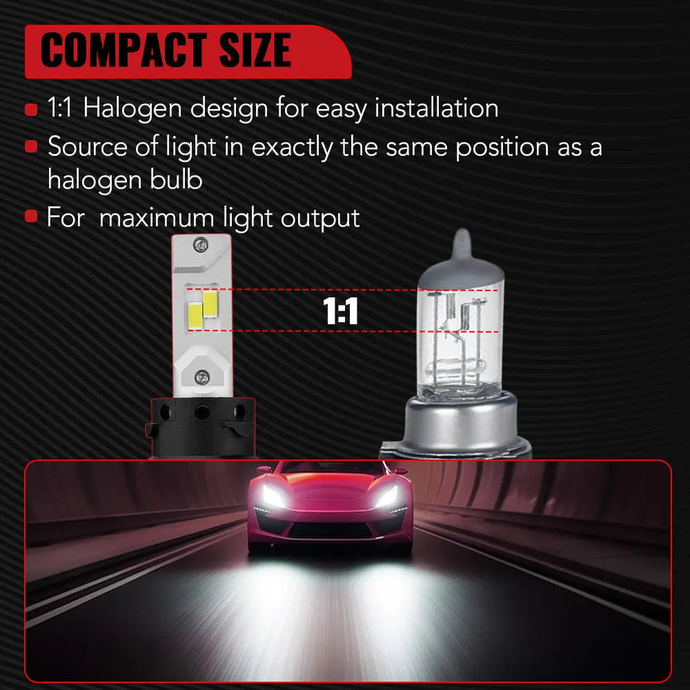 X3S H13/9008 100W 6500K 24000LM White IP67 LED Headlight Bulbs 2Pcs