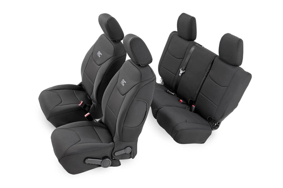 Seat Covers Front and Rear Jeep Wrangler Unlimited 2WD/4WD (2008-2010) Rough Country