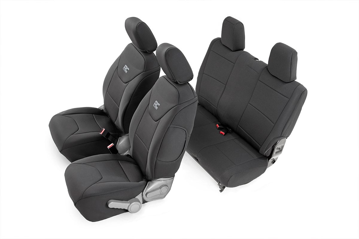 Seat Covers Front and Rear Jeep Wrangler JK 4WD (2007-2010) Rough Country