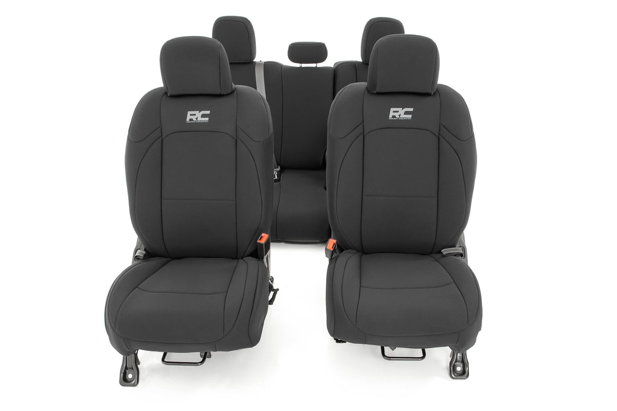Seat Covers Front and RR w/ Cup Holder Jeep Gladiator JT 4WD (2020-2025) Rough Country
