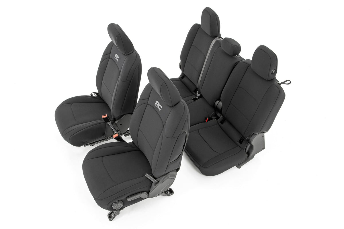 Seat Covers Front and RR w/ Cup Holder Jeep Gladiator JT 4WD (2020-2025) Rough Country