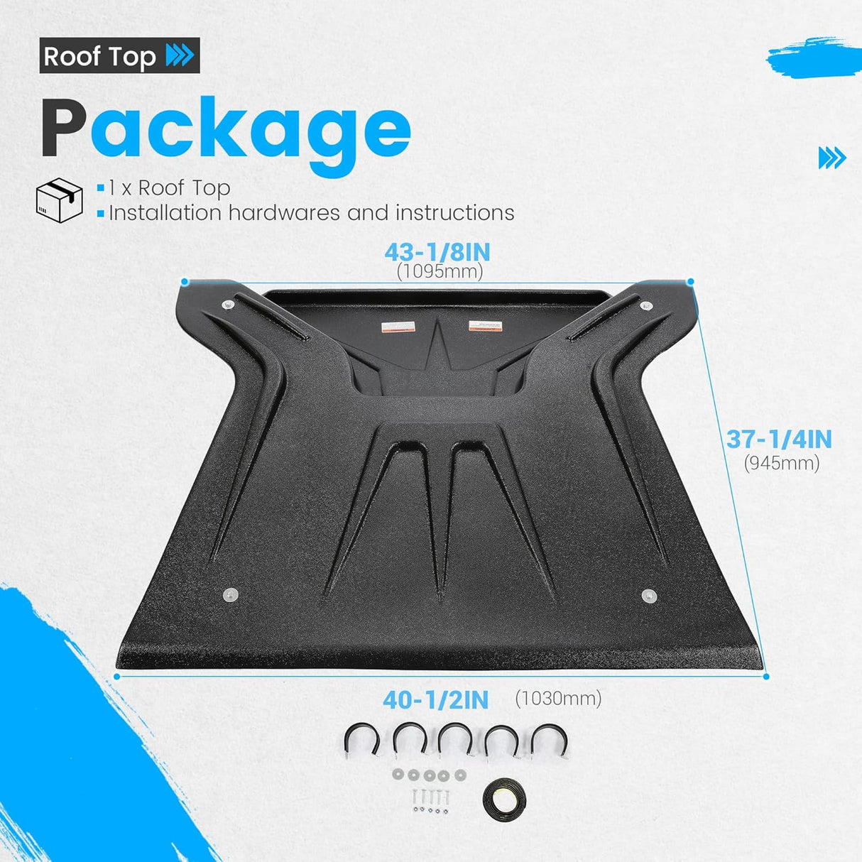 Polaris RZR Hard Plastic Roof Top 2008-2021 Black