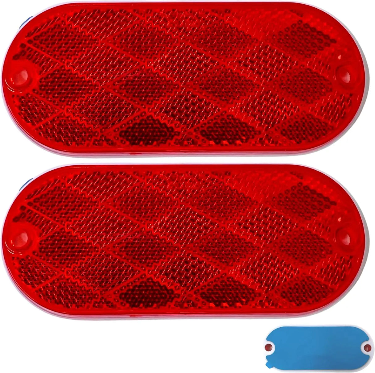 All Star Truck Parts Oval Reflectors for Trailers RVs ASTPRF2421A/R Red 2 Each