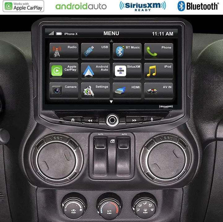Stinger HEIGH10 10" Radio Fully Integrated Kit I Off Road Mode I '11-'18 Jeep JK Wranglers