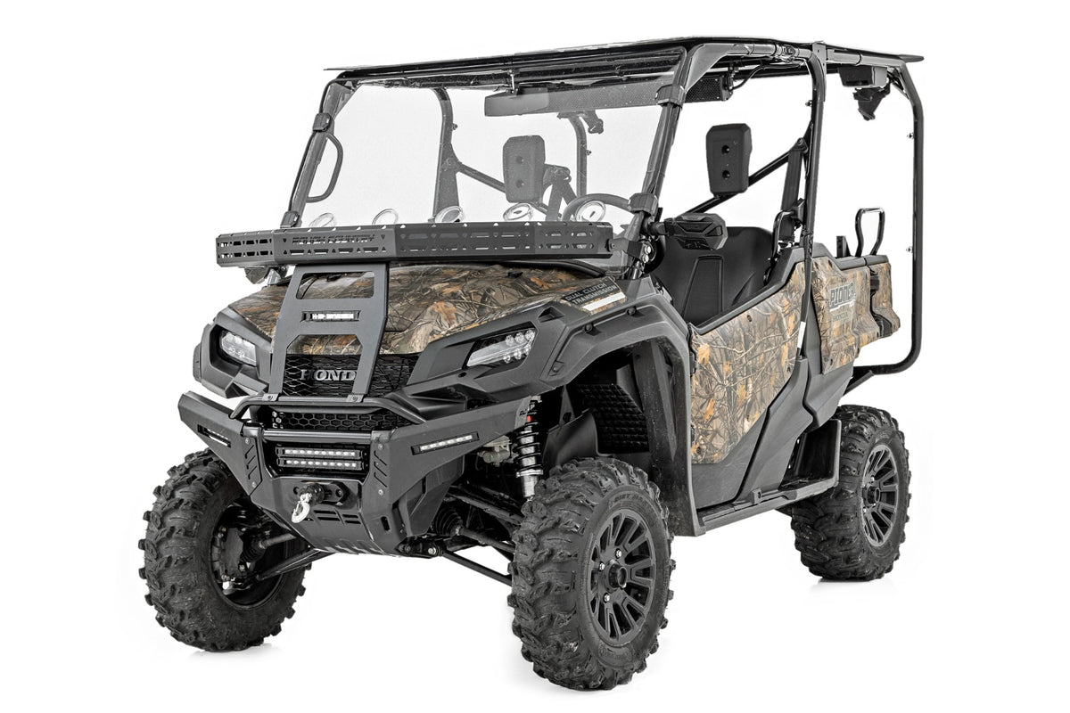Front Cargo Rack Black Series LED 6 Inch Light Slim Line Honda Pioneer 1000 Rough Country