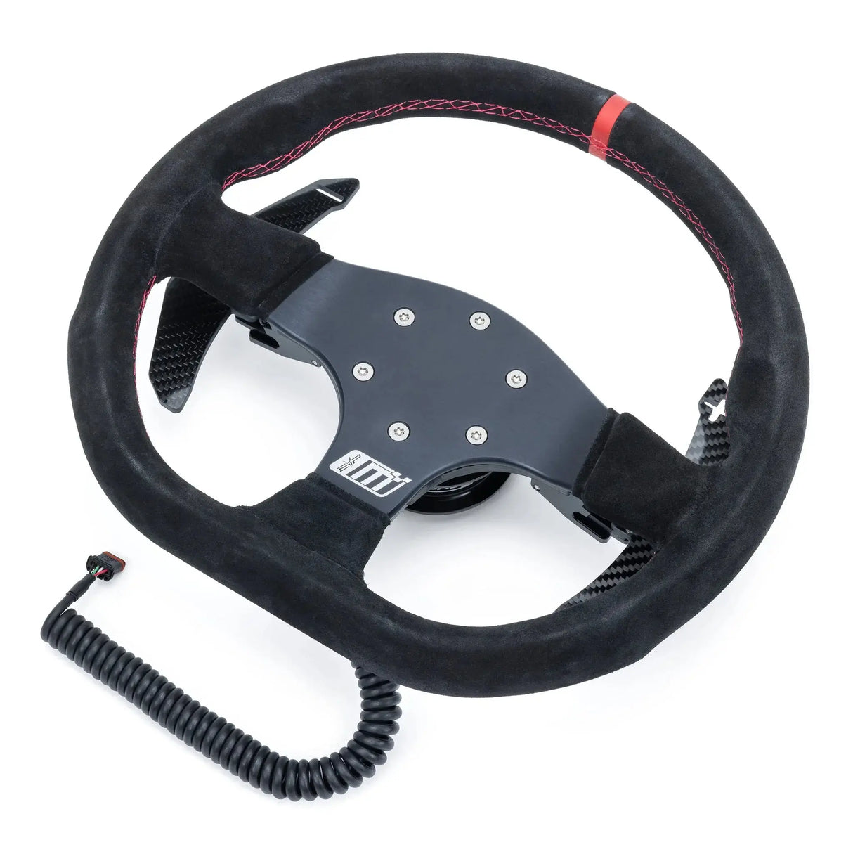 EVP.MOde Race Steering Wheel with Carbon Fiber Paddles and Quick-Release Hub Adapter Kit for Can-Am Maverick R Evolution Powersports