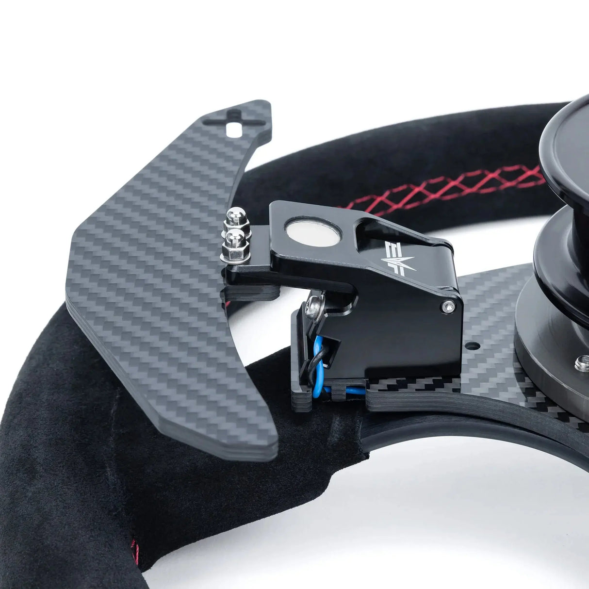 EVP.MOde Race Steering Wheel with Carbon Fiber Paddles and Quick-Release Hub Adapter Kit for Can-Am Maverick R Evolution Powersports