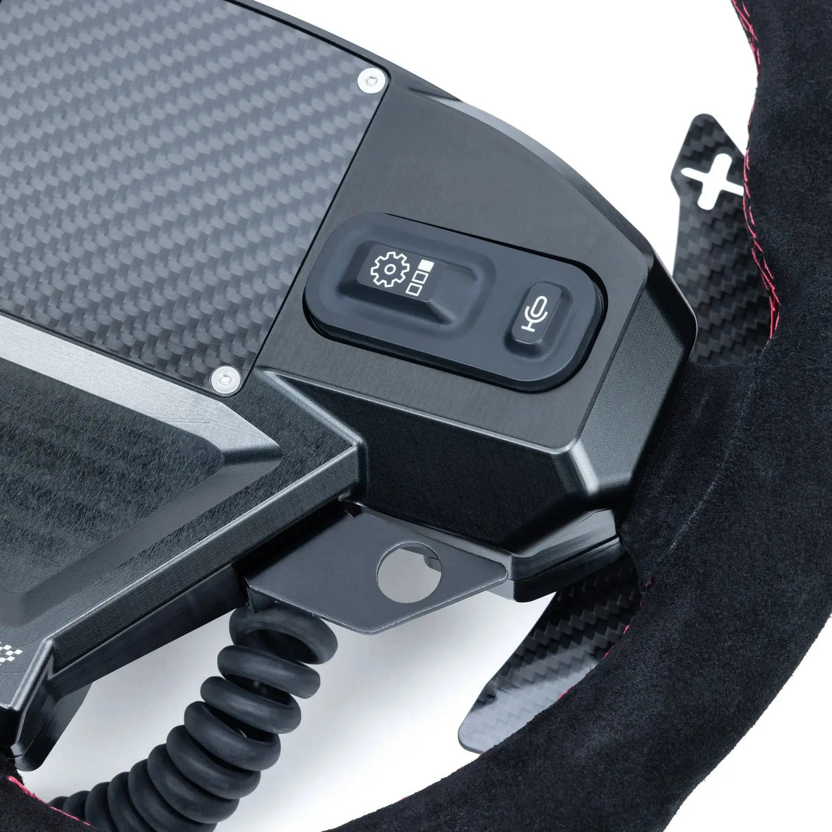 EVP.MOde Multifunction Steering Wheel with Carbon Fiber Paddles and Quick-Release Hub Adapter Kit for Can-Am Maverick R Evolution Powersports