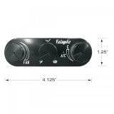 Vintage Air 3-Knob Horizontal Control Panel with Black Anodized Face and Knobs