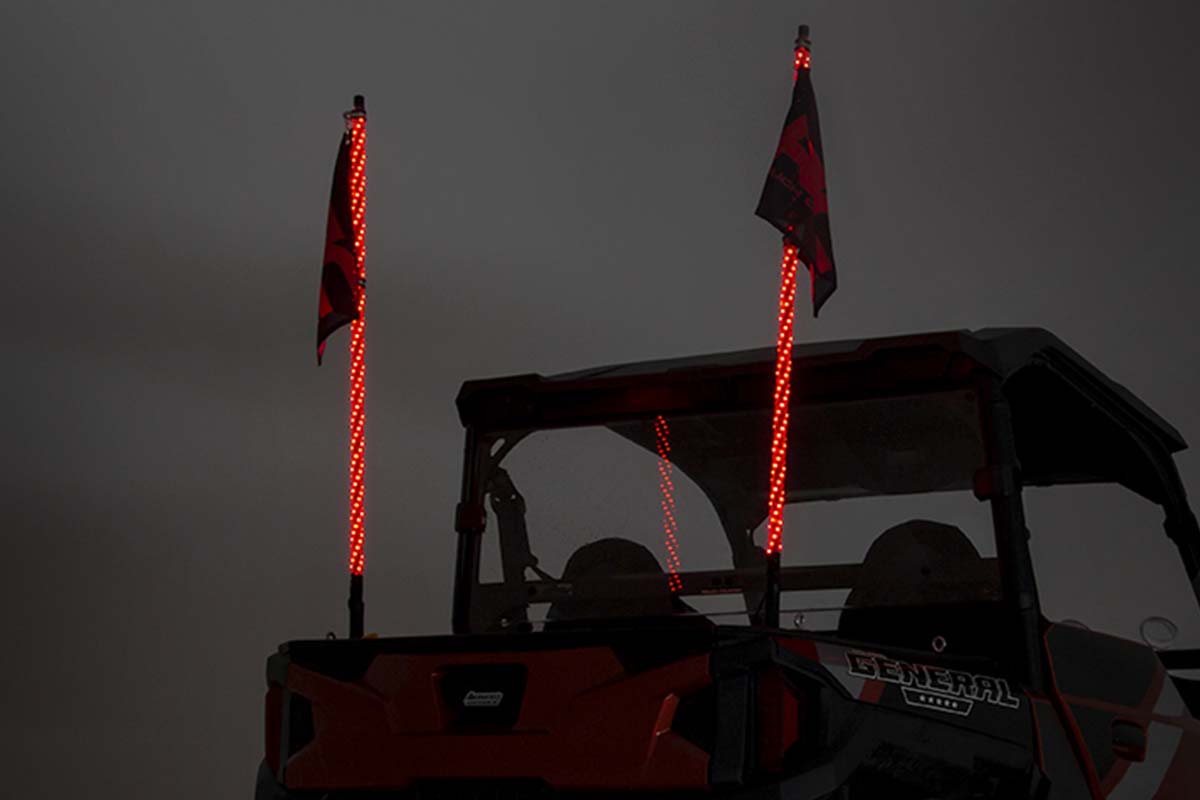 Multi-Color LED Whip 4 Foot Long Pair Rough Country