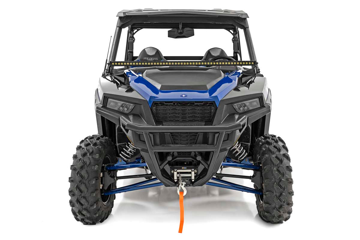 LED Light Kit Lower Windshield 50 Inch Black Single Row Polaris General XP 4 1000 Rough Country