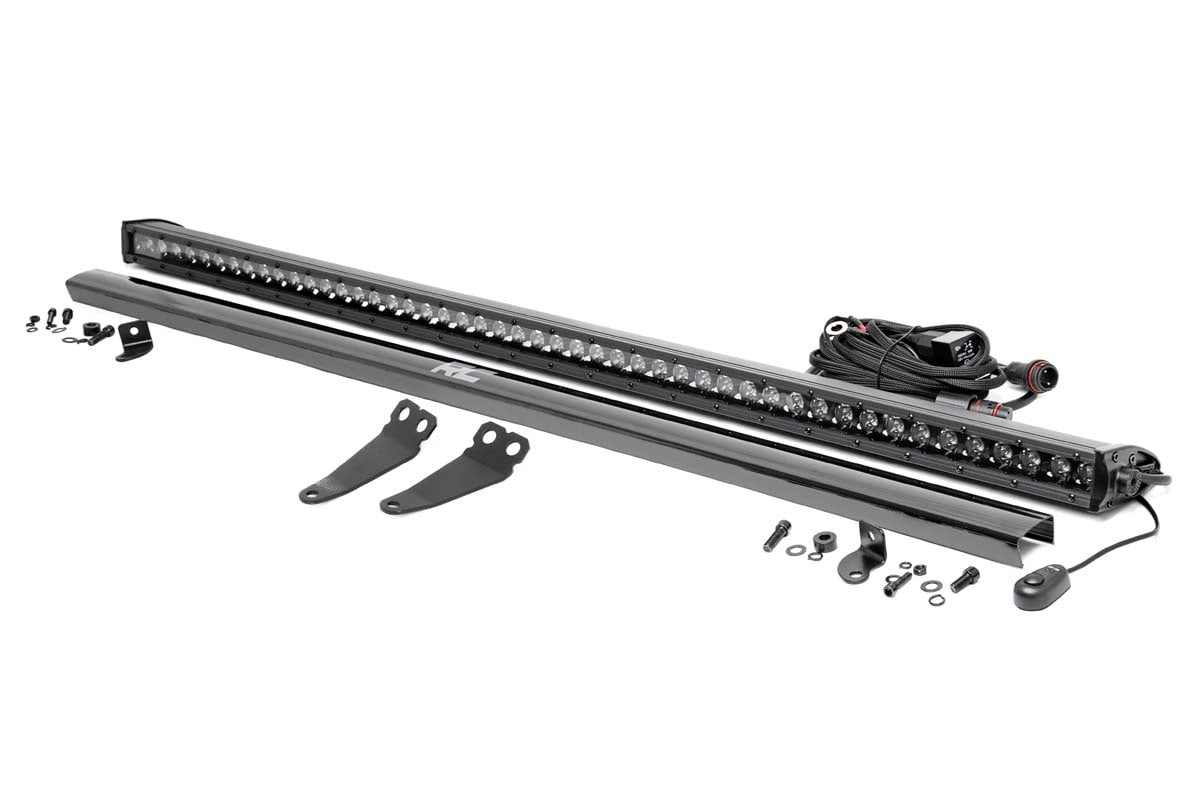 LED Light Kit Lower Windshield 50 Inch Black Single Row Polaris General XP 4 1000 Rough Country