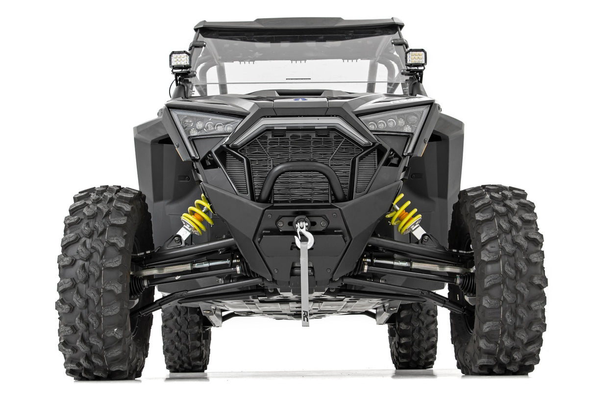 LED Light Kit A Pillar Mount 2 Inch Black Pair Amber DRL Polaris RZR PRO XP Rough Country
