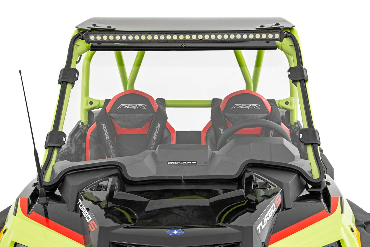 LED Light Kit 30 Inch Black Series Front Mount Polaris RZR Turbo S4 Rough Country