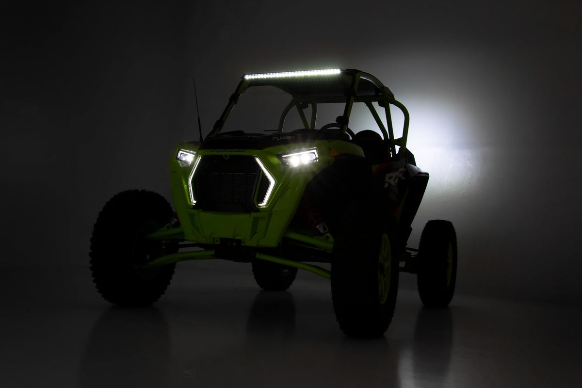 LED Light Kit 30 Inch Black Series Front Mount Polaris RZR Turbo S4 Rough Country