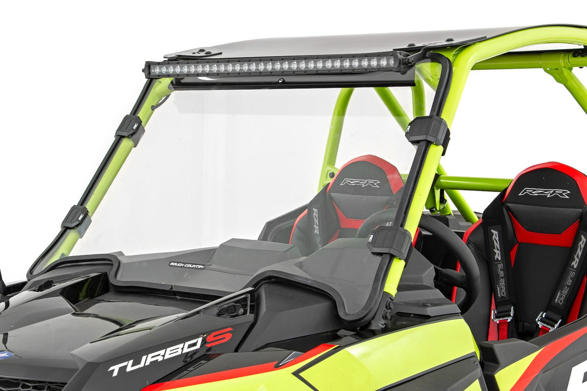 LED Light Kit 30 Inch Black Series Front Mount Polaris RZR Turbo S4 Rough Country