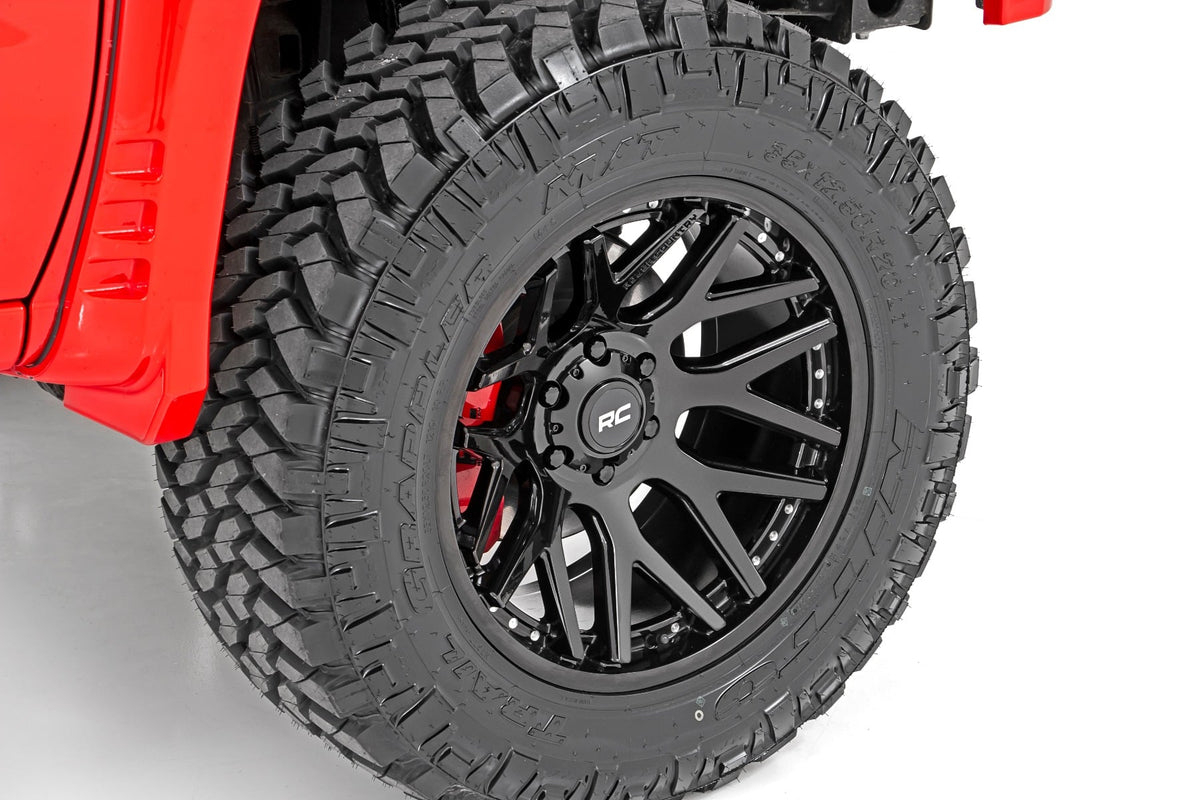 95 Series Wheel One-Piece Gloss Black 20x10 6x5.5 -25mm Rough Country