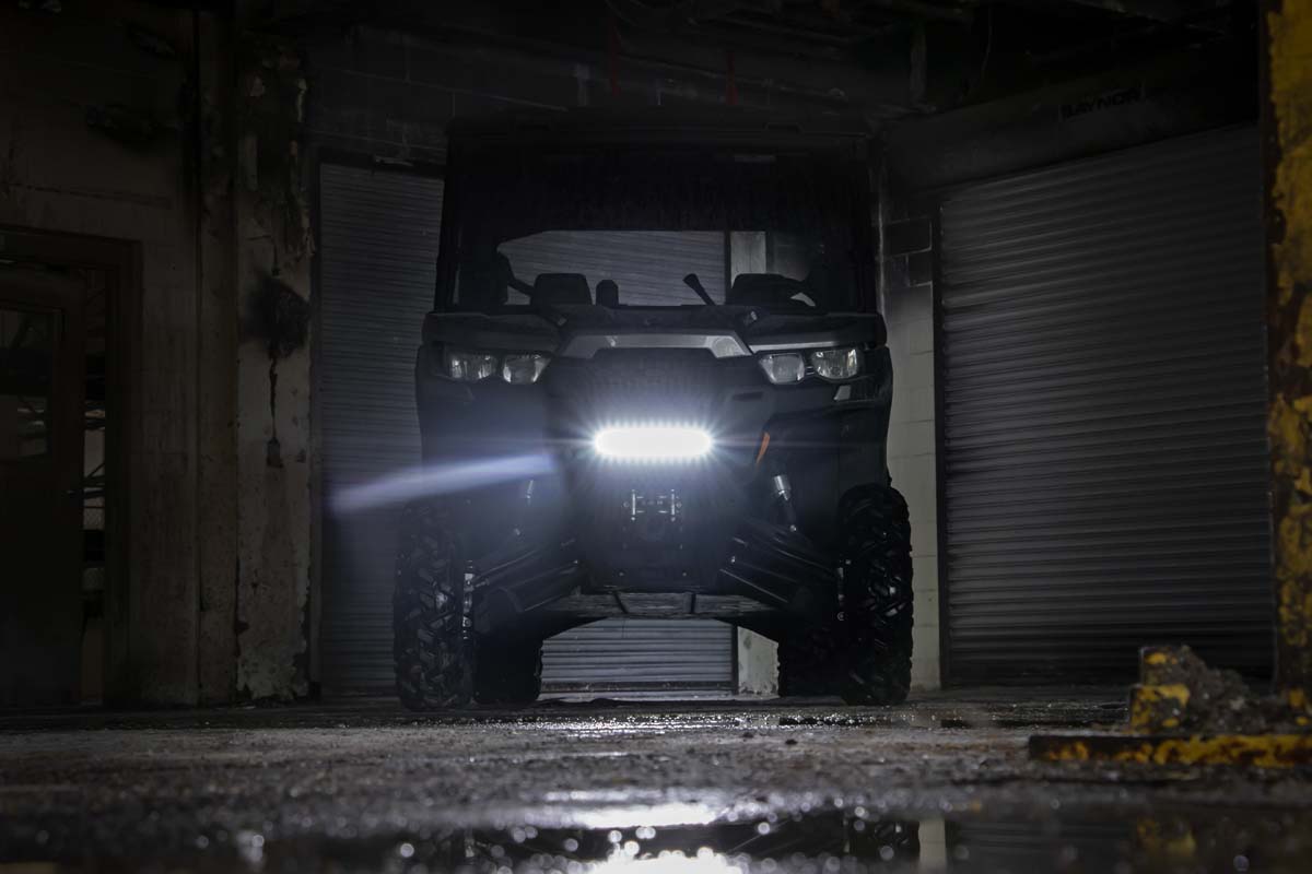 LED Light Bumper Mount 12 Inch Black Single Row Can-Am Defender HD 8/HD 9/HD 10 Rough Country