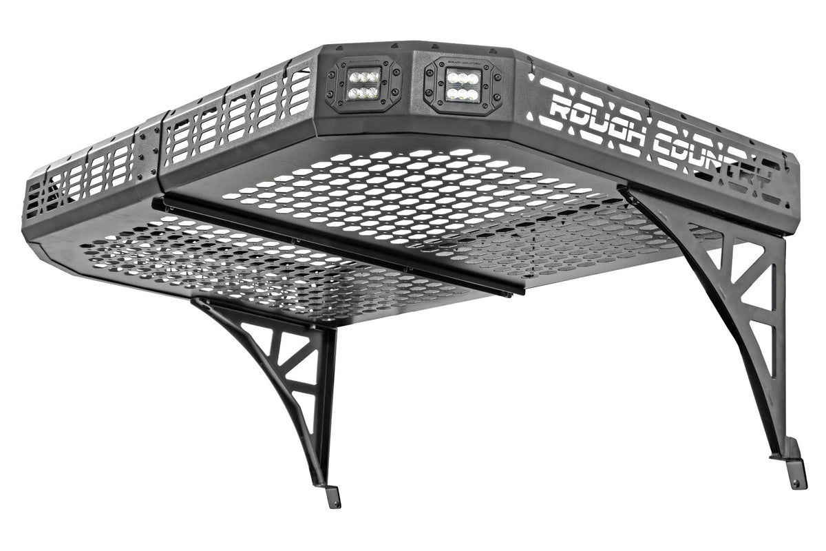 Cargo Rack Dual 2 Inch Black LED Pairs Flush Mount Can-Am Defender HD 5/HD 8/HD 9/HD 10 Rough Country