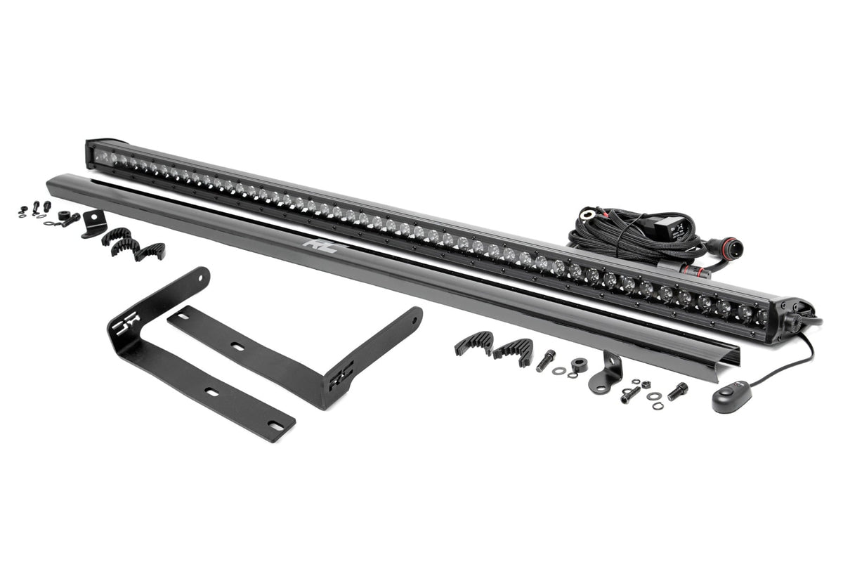 50 Inch Single Row LED Light Kit Black Series Front-Facing Kubota RTV-X900/RTV-X1100 Rough Country