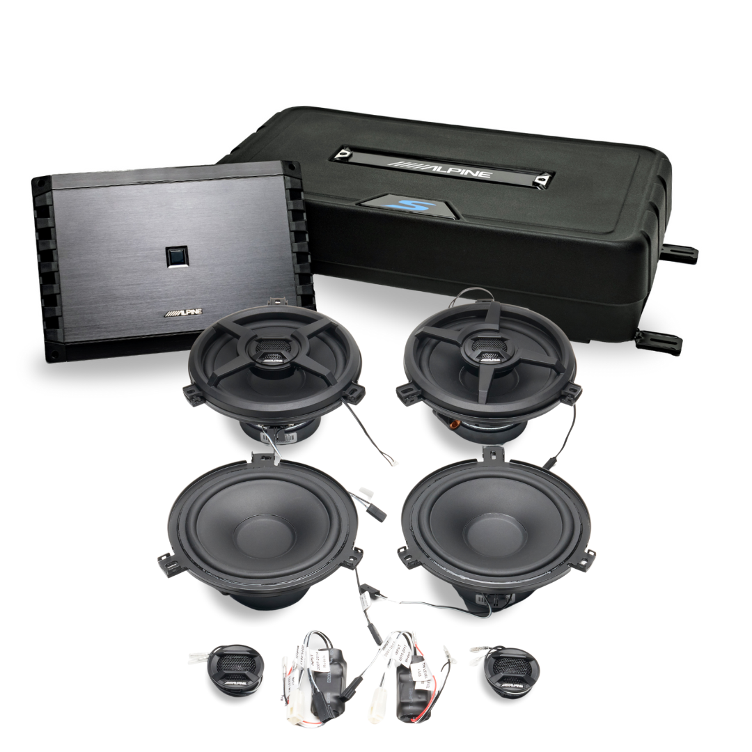 Alpine Plug and Play Full System S-Series 5-Channel, Speakers, Sub Bundle | '07- '18 Jeep JK Wrangler