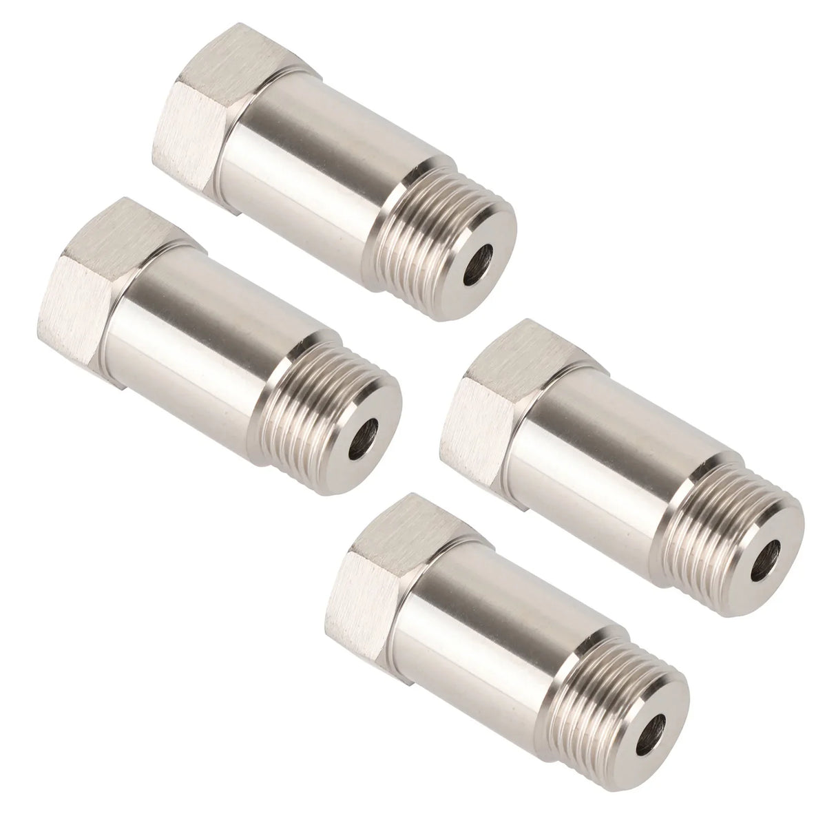 4PCS M18*1.5 CEL Check Engine Light O2 Sensor Test Pipe Extension Extender Adapter Spacer 45mm