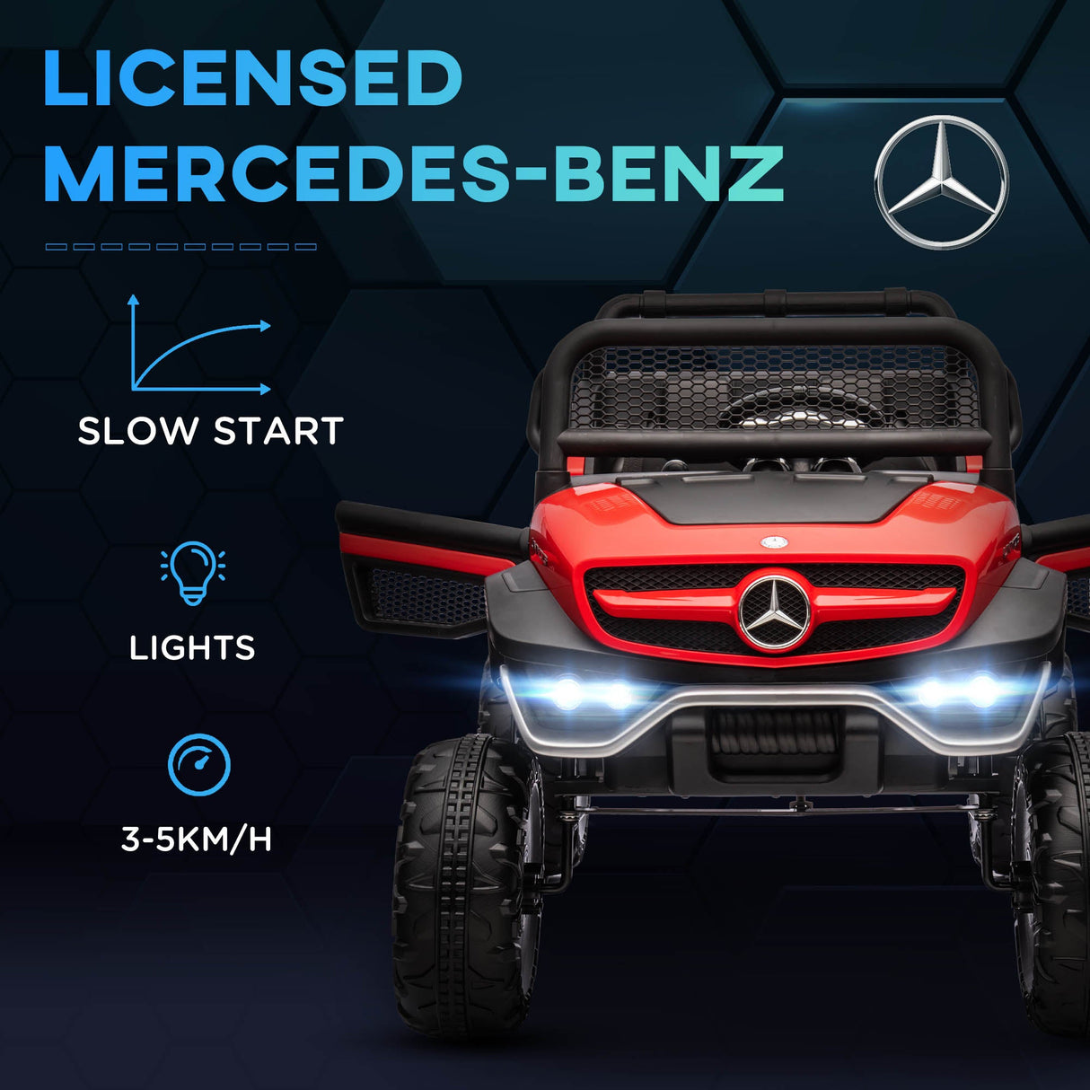 Mercedes-Benz Unimog 12V Kids Ride on Truck with Remote Control - Officially Licensed
