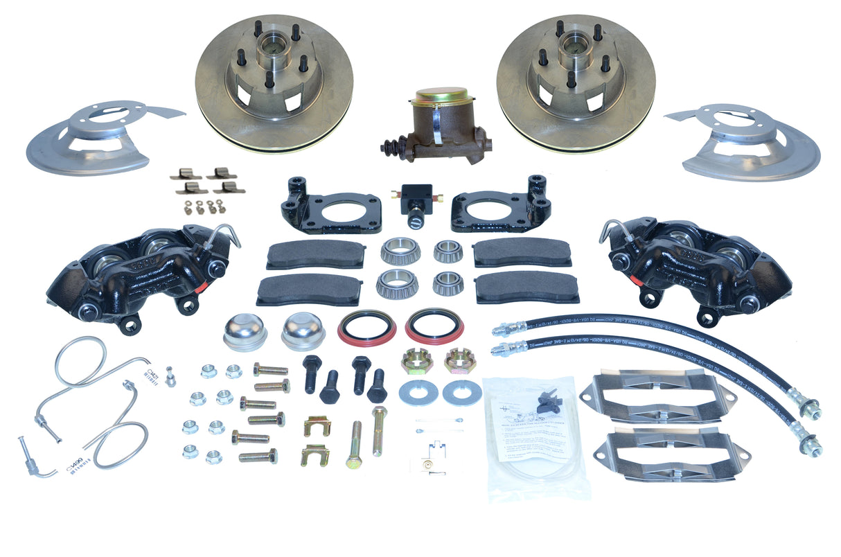 American Made Kelsey Hayes 4-Piston Front Drum to Disc Brake Conversion Kit W/Rotors. A120