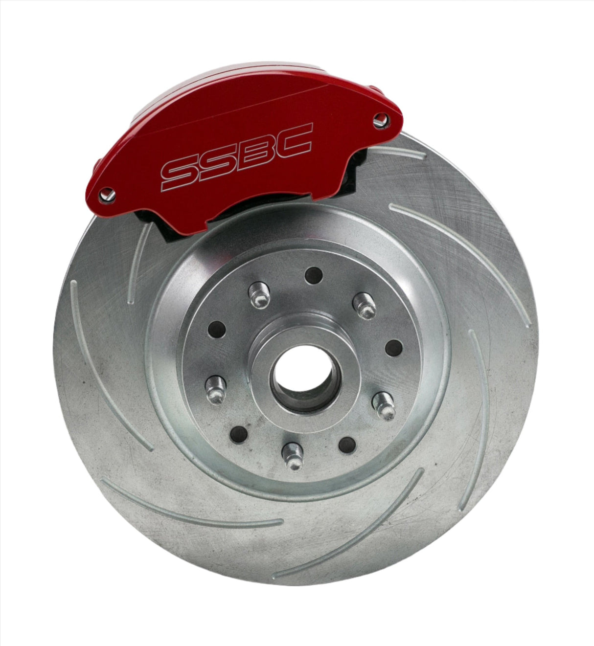 American Made Super Twin HD 2-Piston Billet Aluminum Front Drum to Disc Brake Conversion Kit W/Rotors. Red A123-1AR