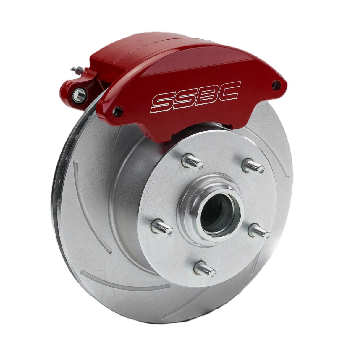 American Made Super Twin HD 2-Piston Aluminum Billet Front Drum to Disc Brake Conversion Kit W/Rotors. Red A123-AR
