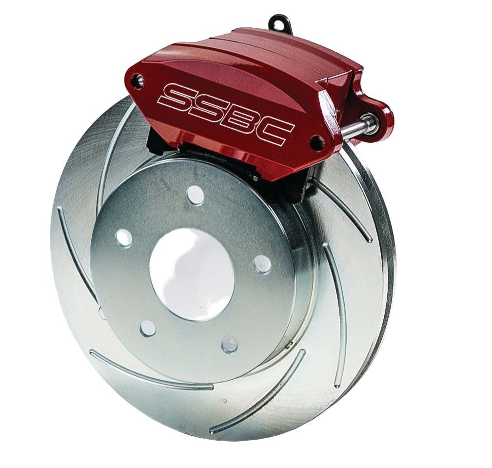 American Made Sport R1 Billet Aluminum Rear Drum to Disc Brake Conversion Kit W/Rotors. Red A125-30R