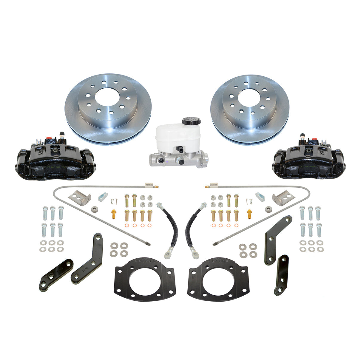 New Direct Fit Rear Drum to Disc Brake Conversion Kit W/Rotors. Black A126-5BK
