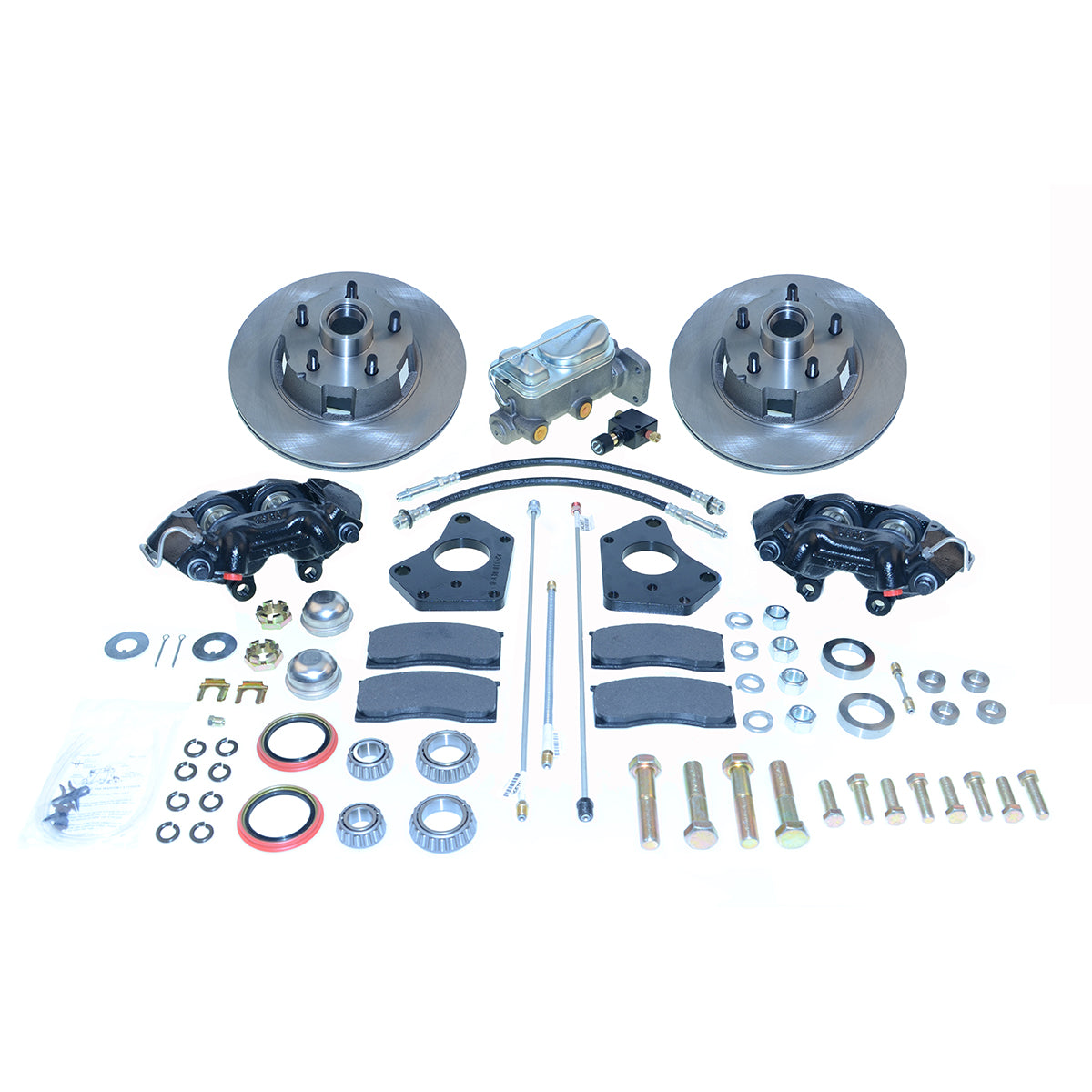 American Made Kelsey Hayes 4-Piston Front Drum to Disc Brake Conversion Kit. A156