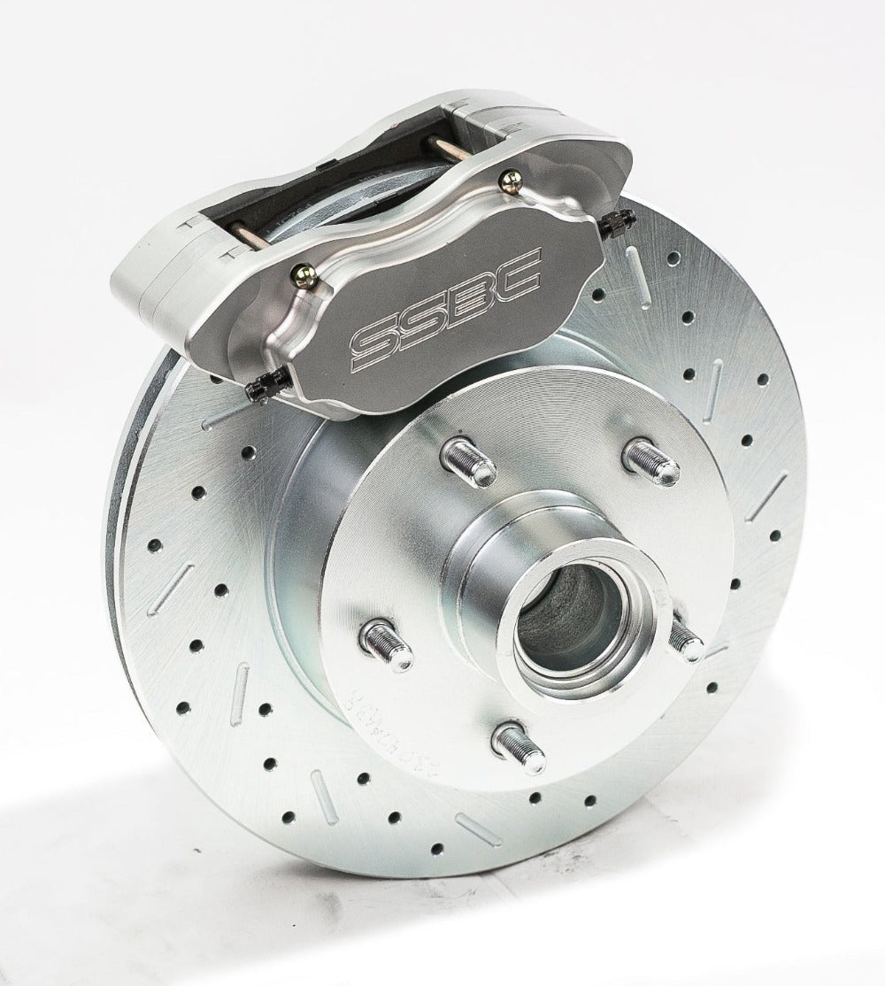 American Made Comp S 4-Piston Billet Aluminum Quick Change Front Caliper Upgrade Kit. Clear A199-1