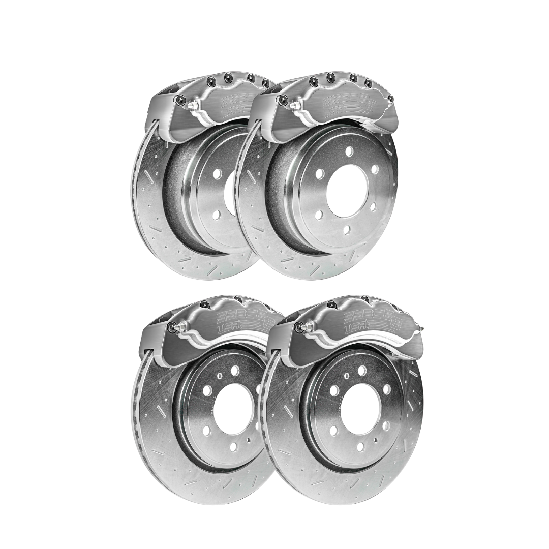 American Made 4 Wheel B8-Brawler 8 Piston Direct Fit Billet Aluminum Big Brake Bundle. A414-3031-BBB