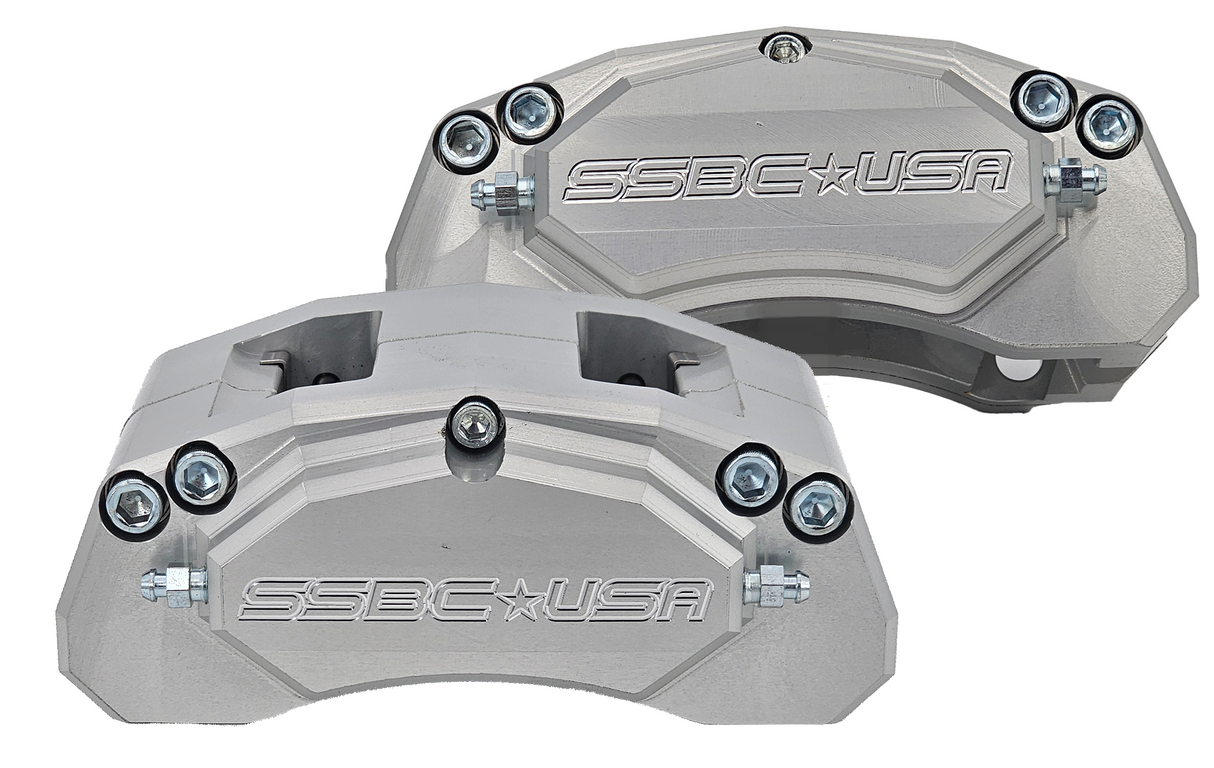 American Made M4-Moab 4-Piston Billet Aluminum Rear Caliper Upgrade Kit. Clear A434-11