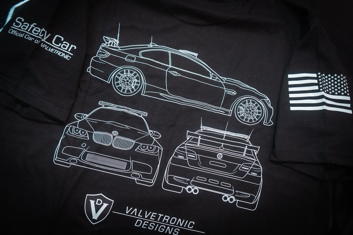 Valvetronic Safety Car Graphic Tee Valvetronic Designs